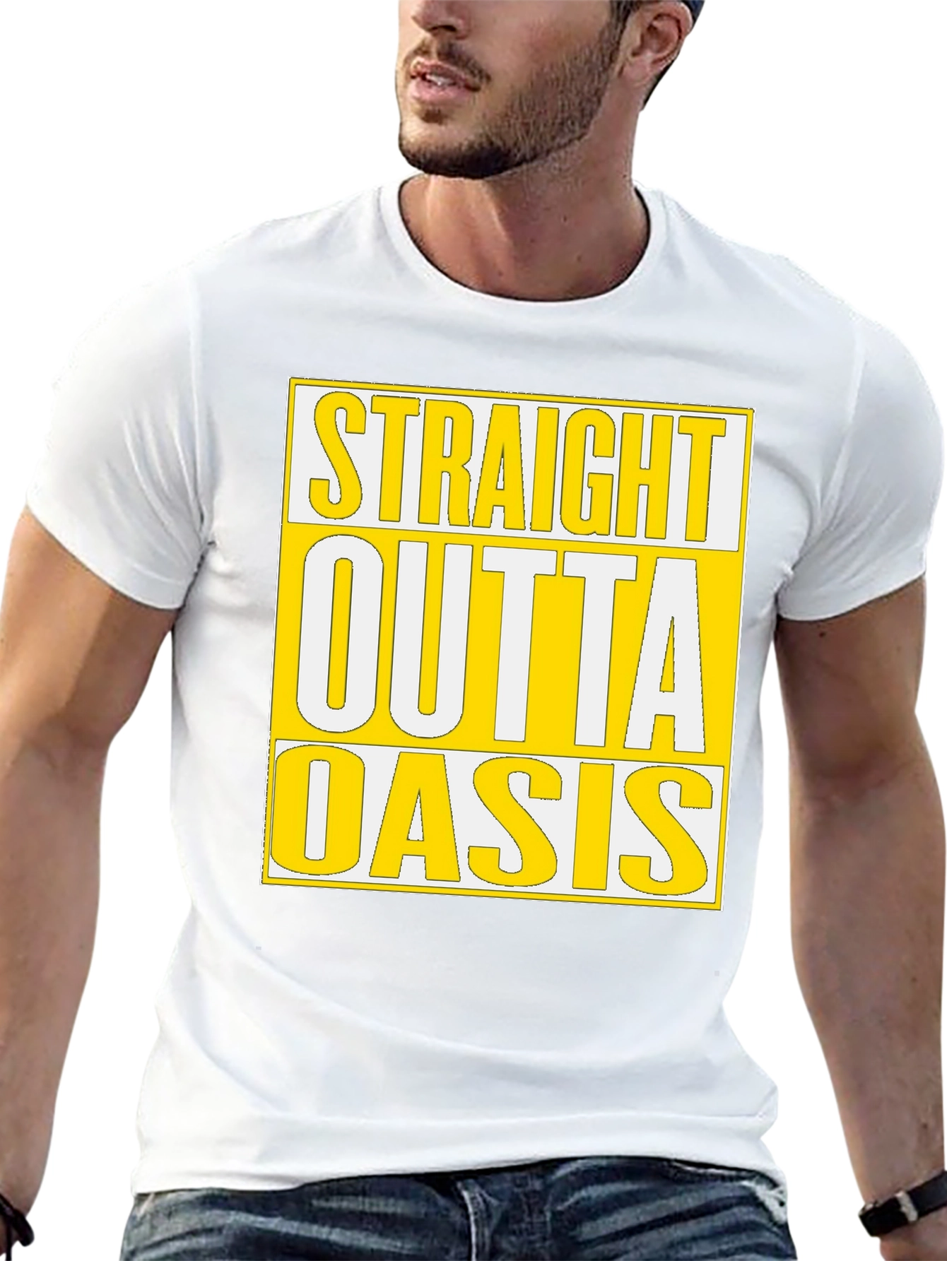 Straight Outta Oasis T-Shirt - Black Cotton Tee
