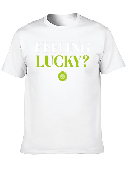 Feeling Lucky? Black Graphic Tee - St. Patricks Day