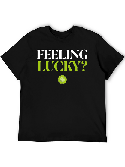 Feeling Lucky? Black Graphic Tee - St. Patricks Day