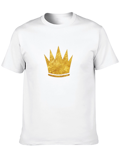 Golden Crown Graphic T-Shirt - Stylish Mens Tee
