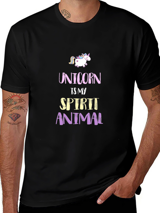 Unicorn Spirit Animal T-Shirt - Mens Graphic Tee