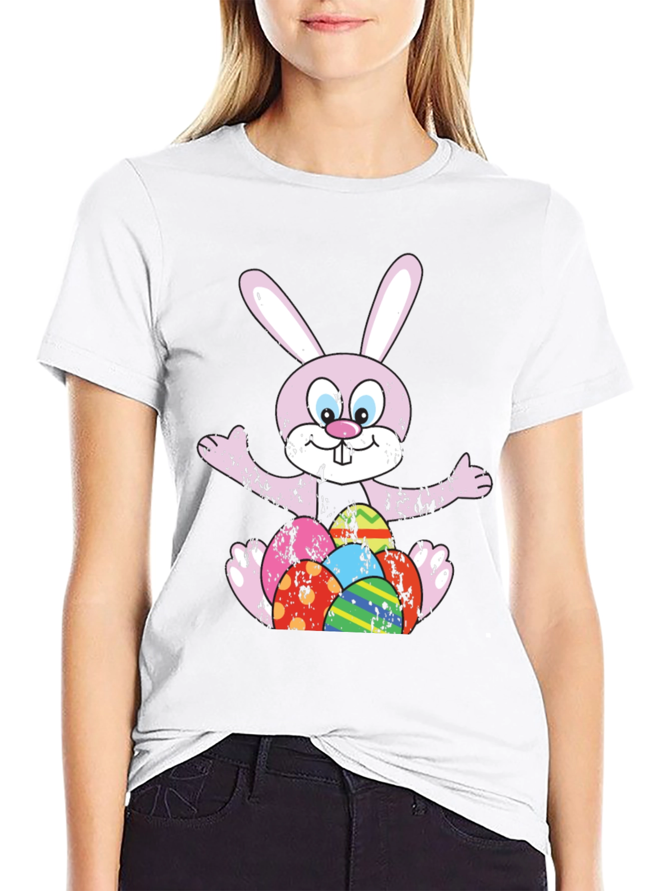 Easter Bunny & Egg Graphic Tee
