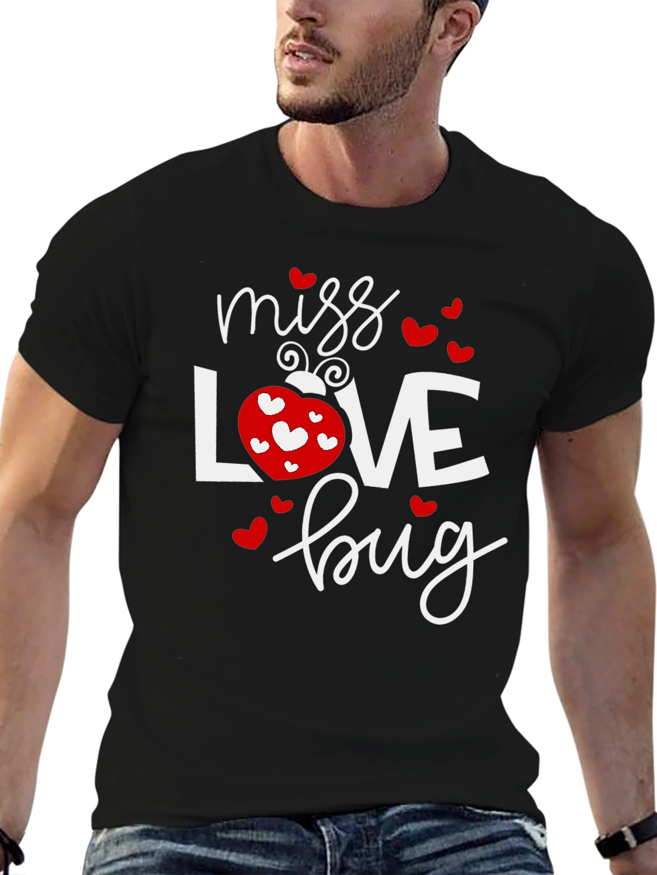 Miss Love Bug Black Graphic Tee