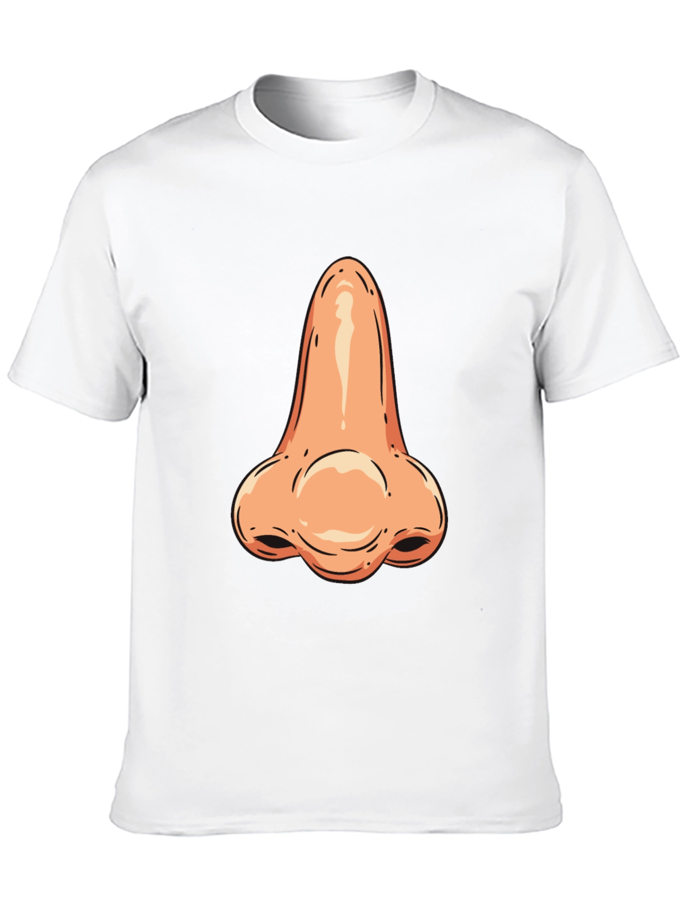 Funny Nose Graphic Tee - Black Cotton T-Shirt