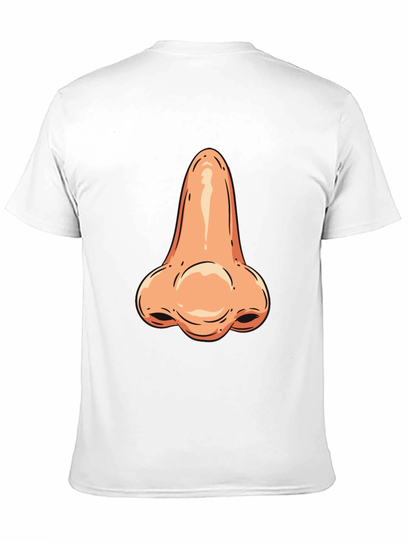 Funny Nose Graphic Tee - Black Cotton T-Shirt
