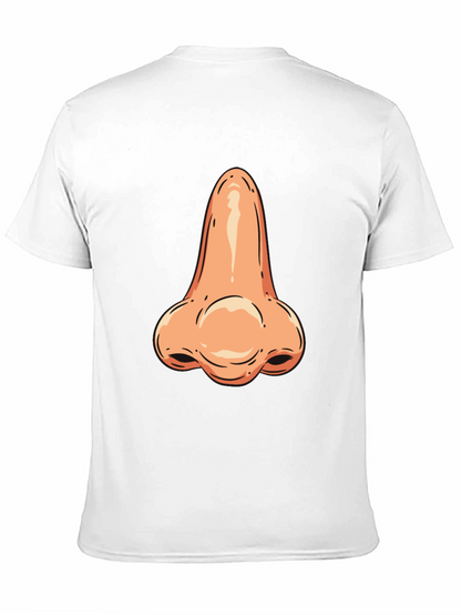 Funny Nose Graphic Tee - Black Cotton T-Shirt
