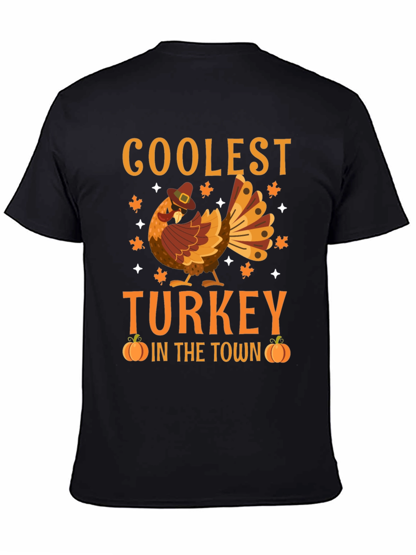 Coolest Turkey in Town Thanksgiving Graphic Tee