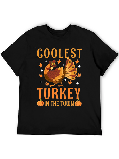 Coolest Turkey in Town Thanksgiving Graphic Tee