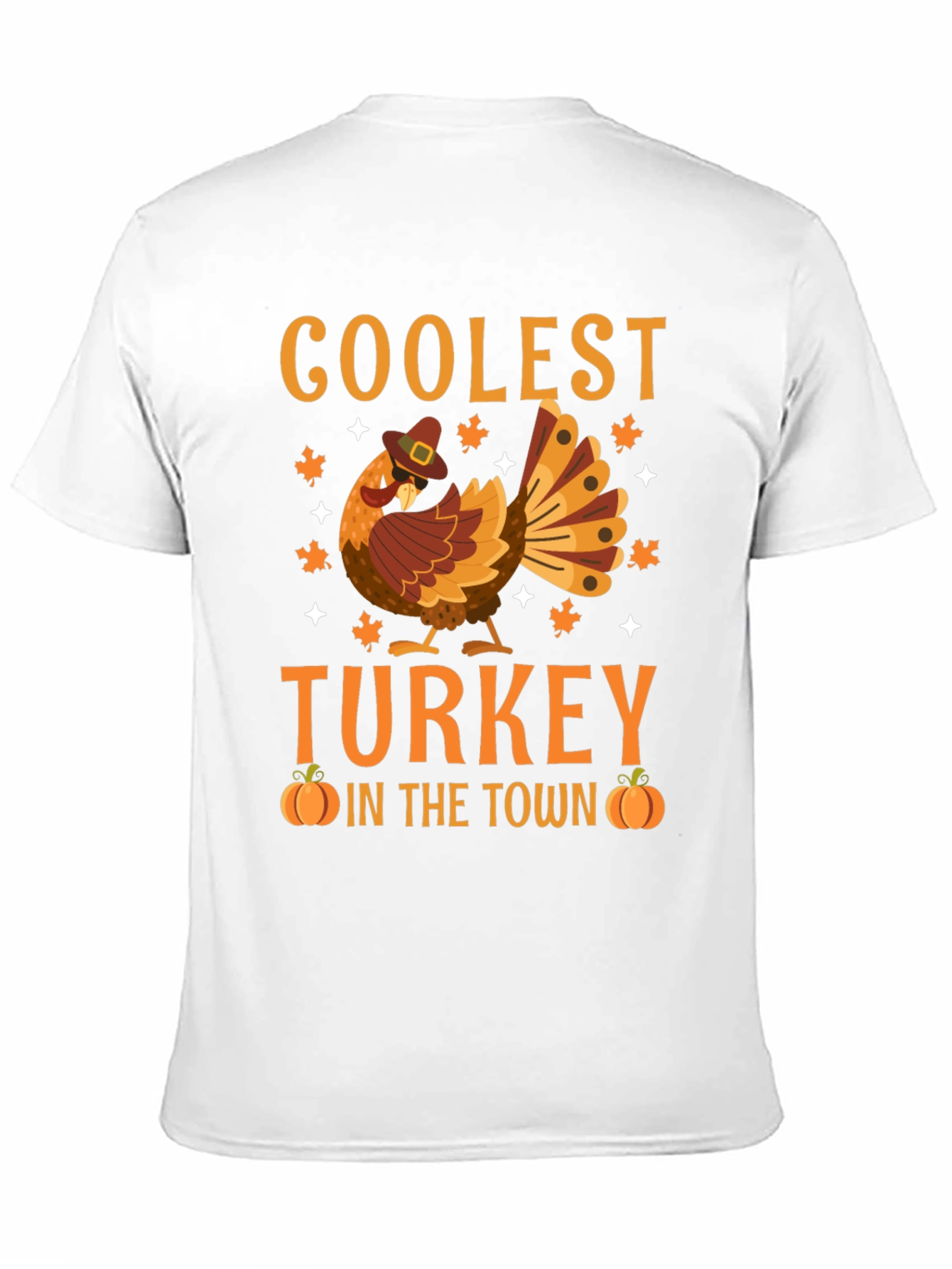 Coolest Turkey in Town Thanksgiving Graphic Tee