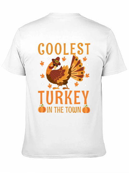 Coolest Turkey in Town Thanksgiving Graphic Tee