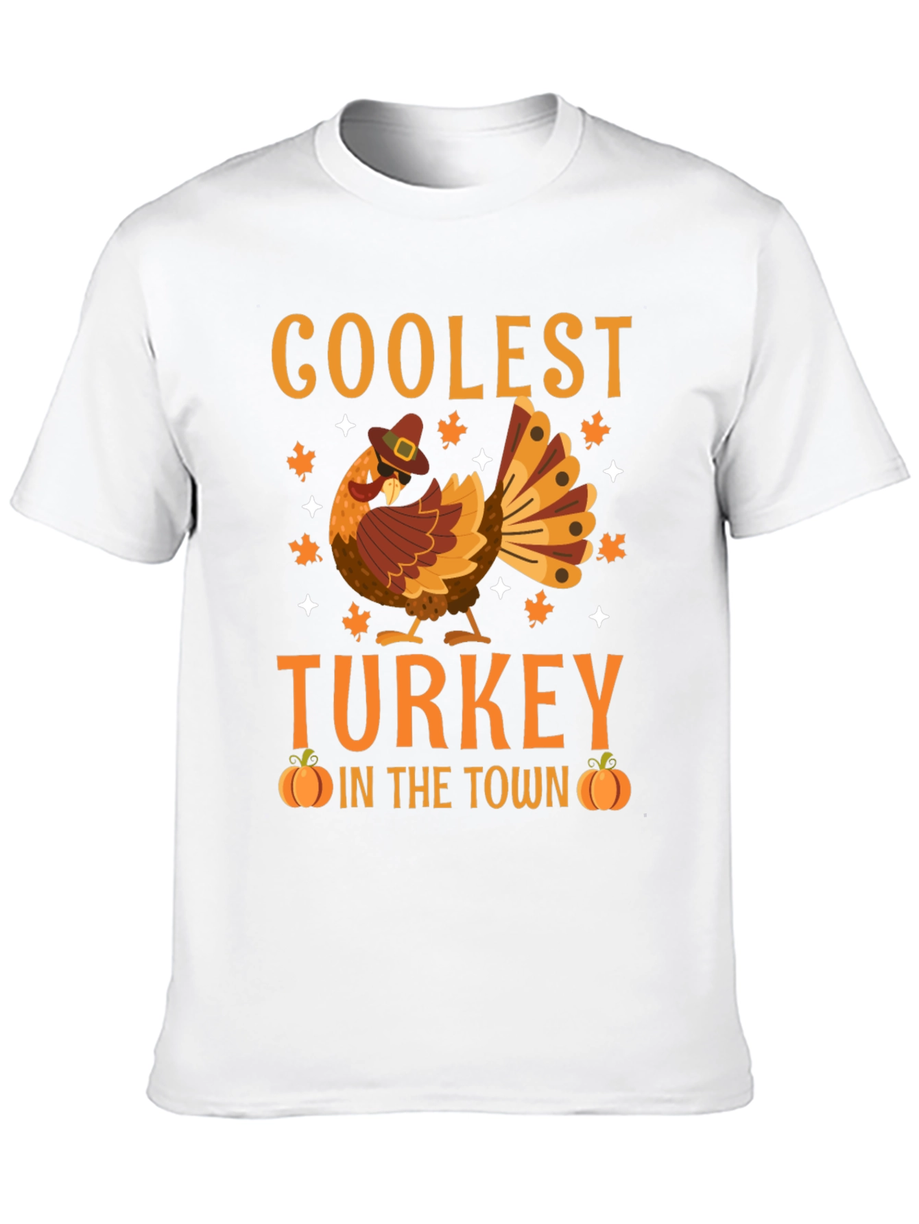 Coolest Turkey in Town Thanksgiving Graphic Tee