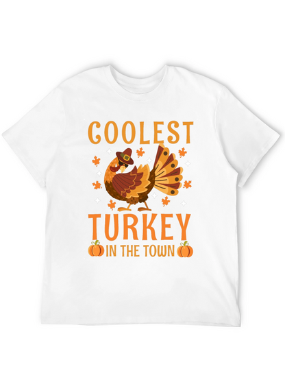 Coolest Turkey in Town Thanksgiving Graphic Tee