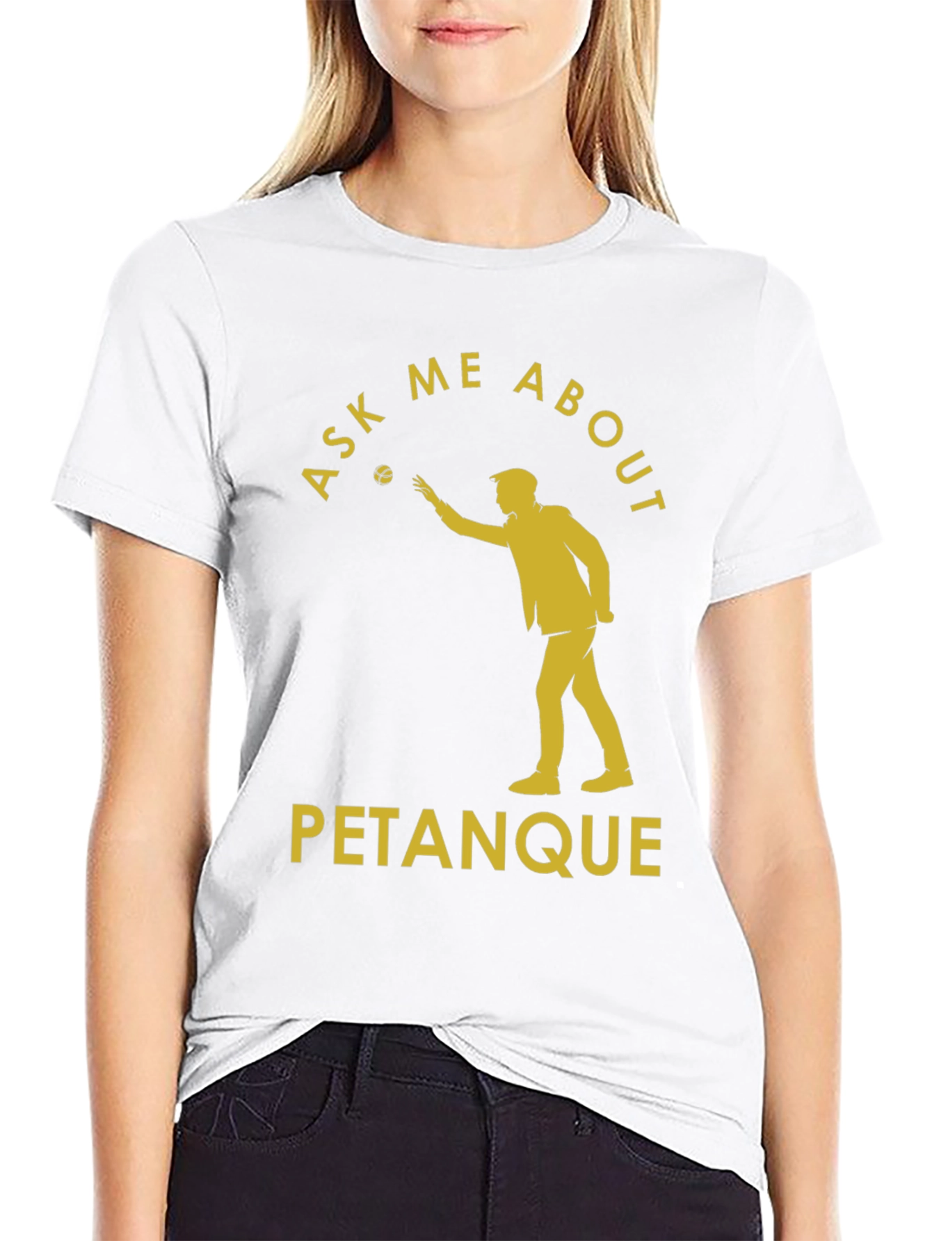 Ask Me About Petanque T-Shirt - Black