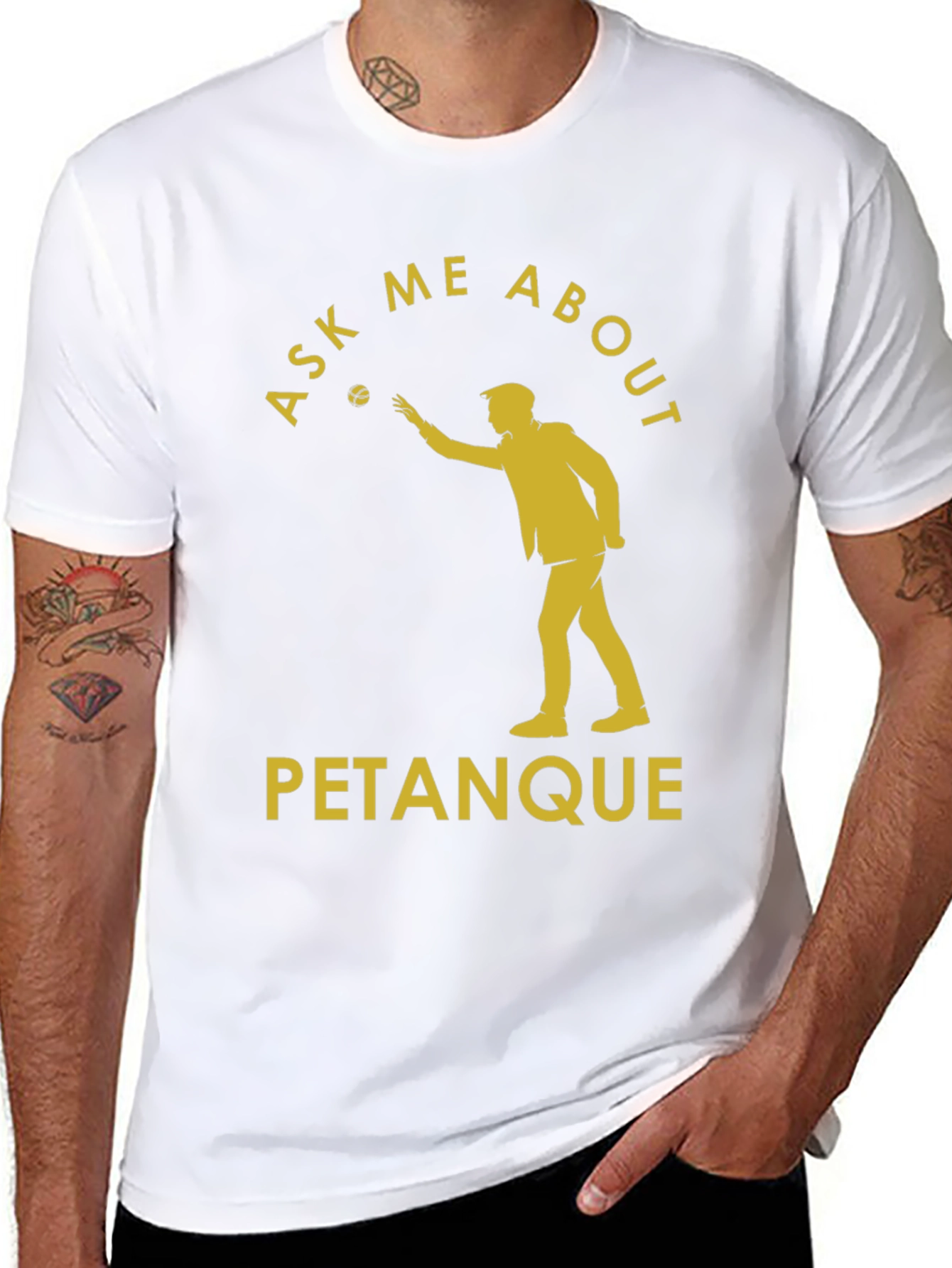 Ask Me About Petanque T-Shirt - Black