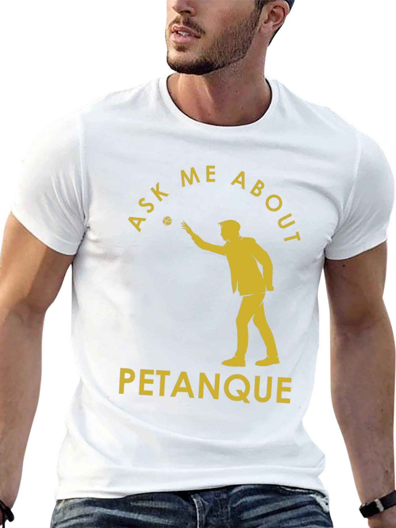 Ask Me About Petanque T-Shirt - Black