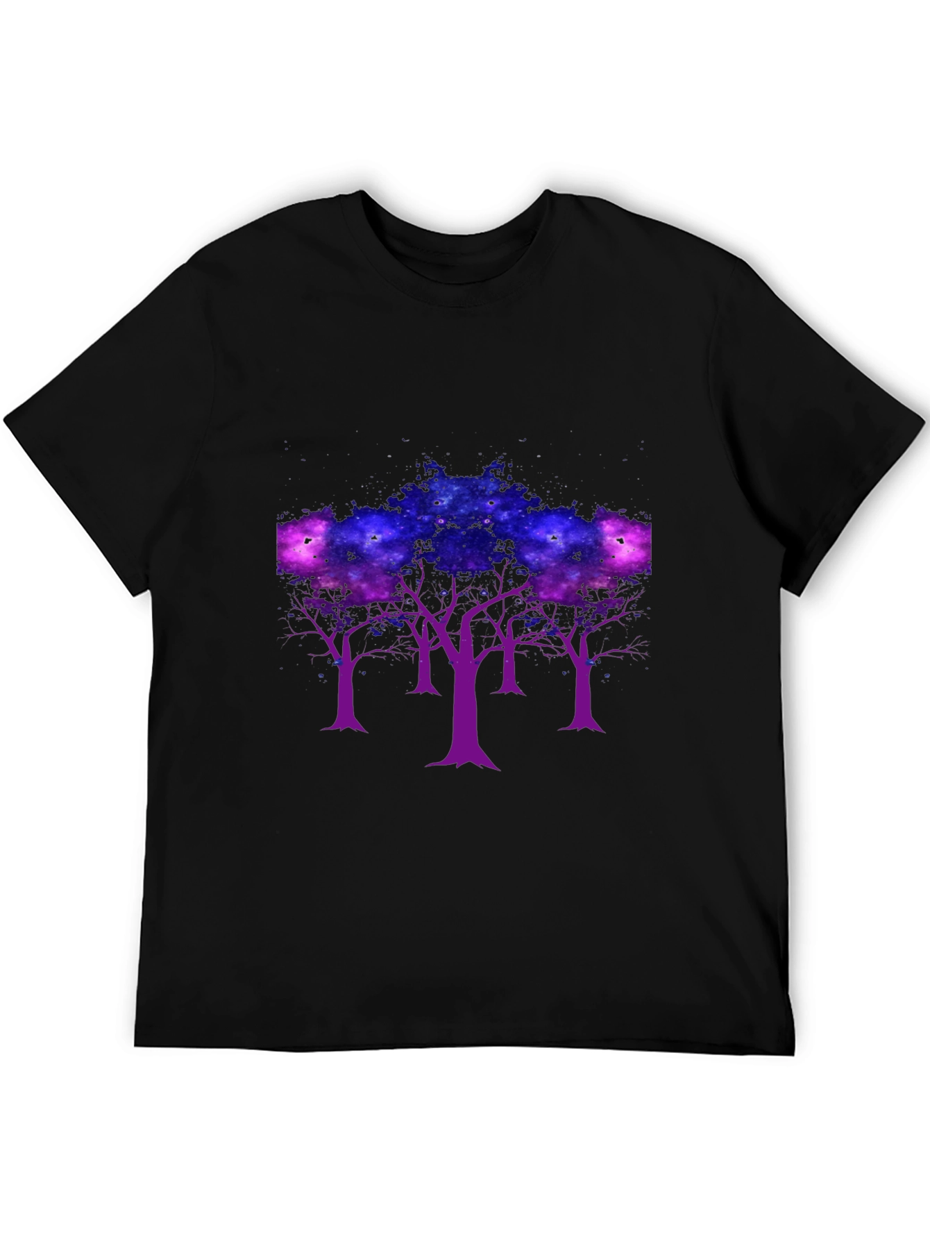 Galaxy Trees Graphic Tee - Black