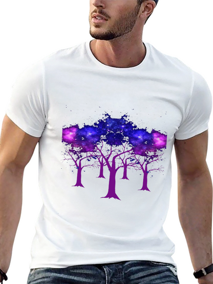 Galaxy Trees Graphic Tee - Black