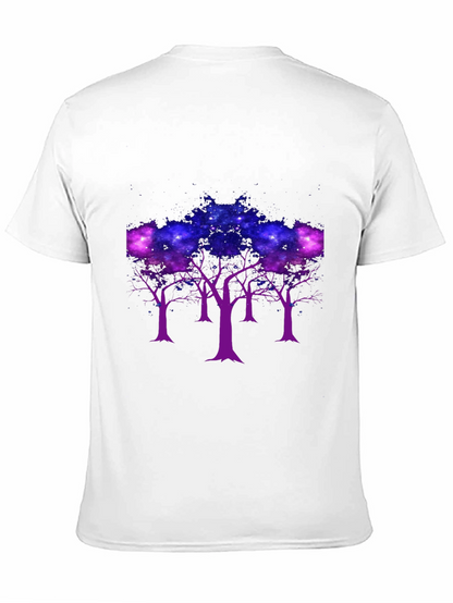 Galaxy Trees Graphic Tee - Black
