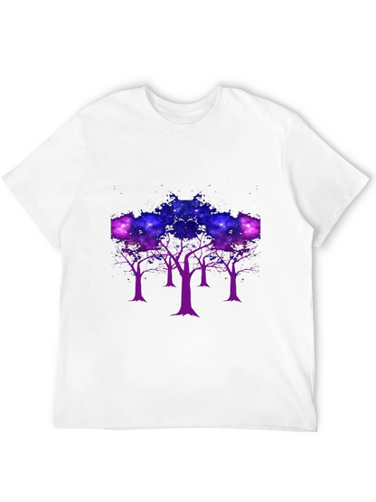 Galaxy Trees Graphic Tee - Black