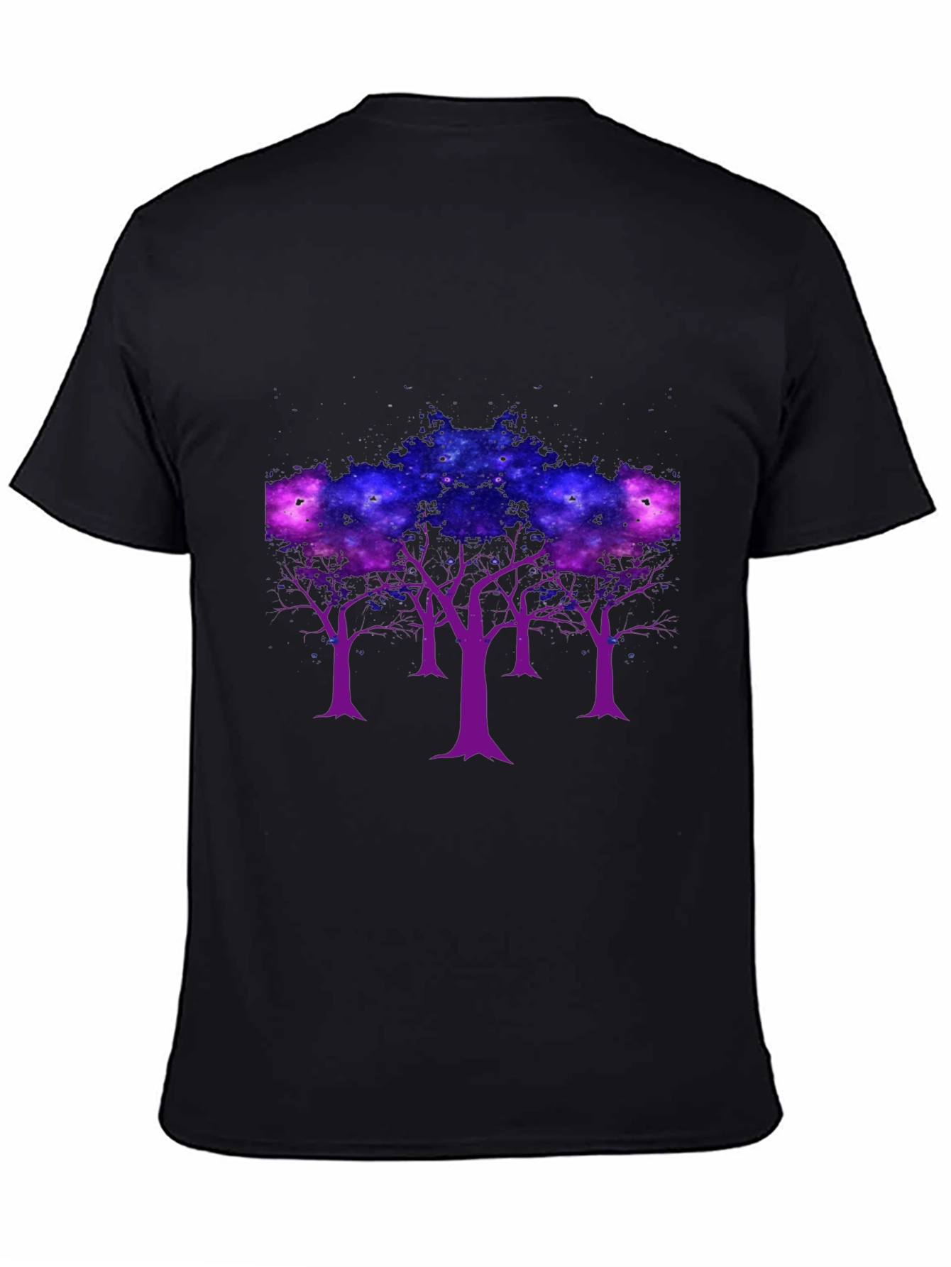 Galaxy Trees Graphic Tee - Black