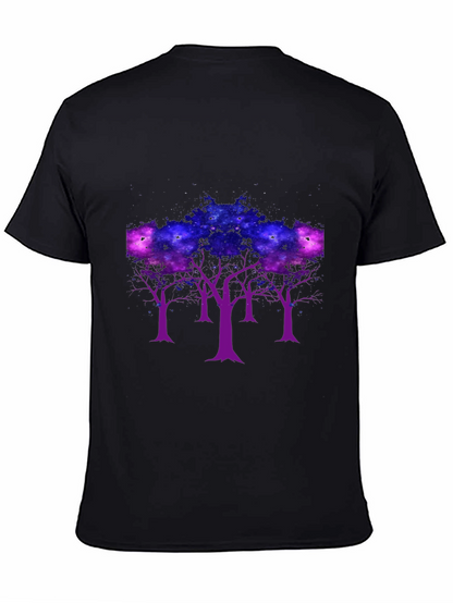 Galaxy Trees Graphic Tee - Black