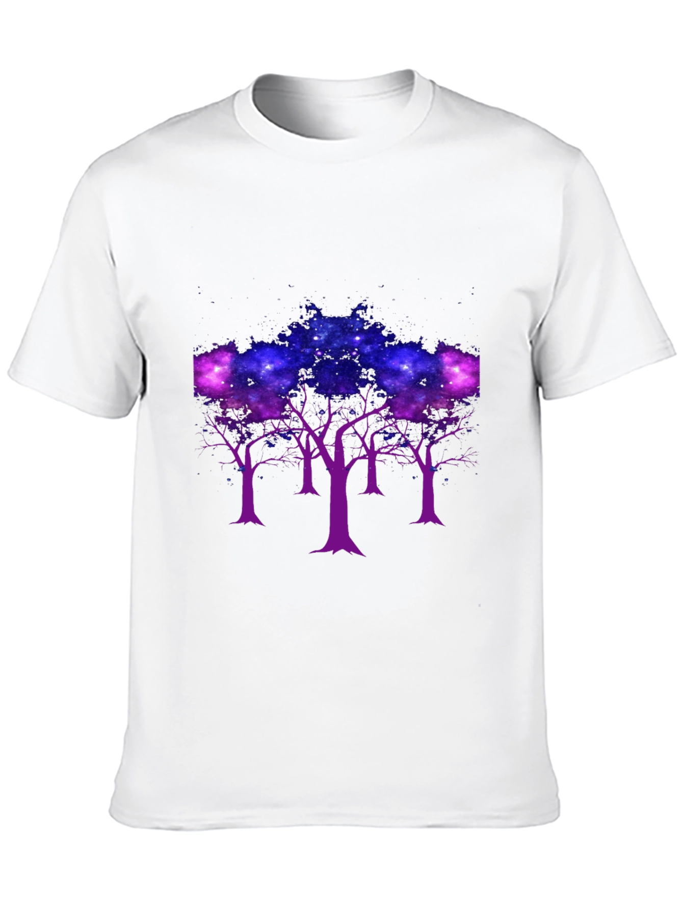 Galaxy Trees Graphic Tee - Black