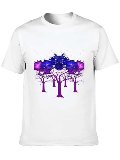 Galaxy Trees Graphic Tee - Black