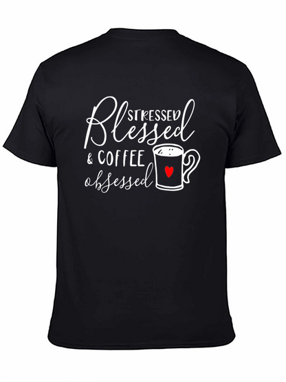 Blessed Stressed Coffee Obsessed T-Shirt