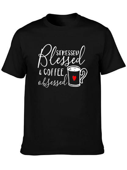 Blessed Stressed Coffee Obsessed T-Shirt