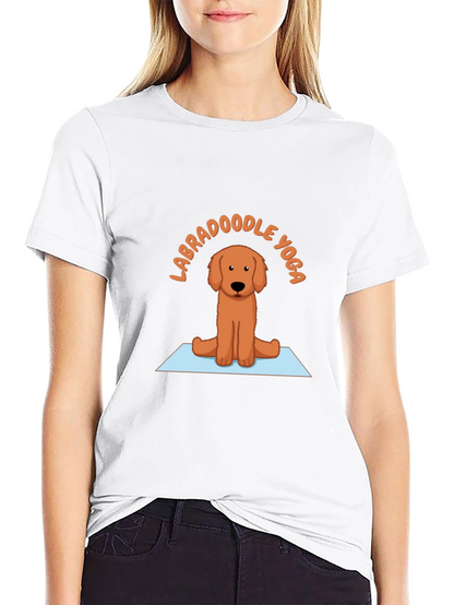 Labradoodle Yoga T-Shirt - Meditating Dog Tee