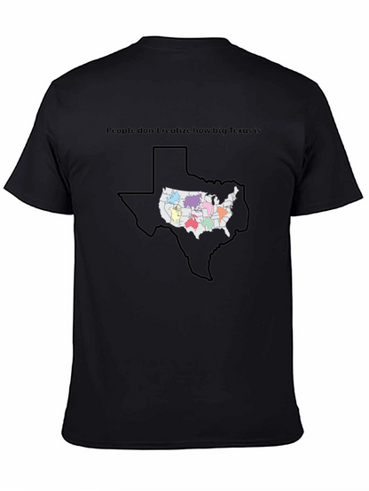 Texas Size Comparison Graphic T-Shirt