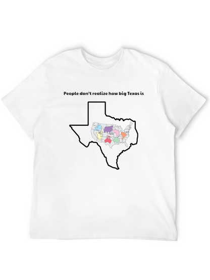 Texas Size Comparison Graphic T-Shirt