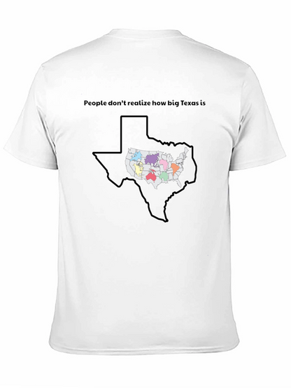 Texas Size Comparison Graphic T-Shirt