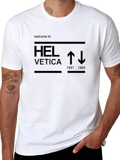 Helvetica Graphic Tee - Iconic Font Design