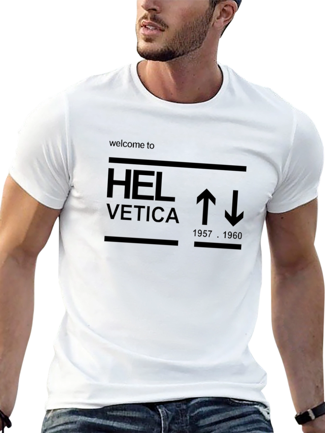 Helvetica Graphic Tee - Iconic Font Design