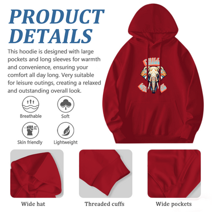 Geometric Elephant Chill With Me Hoodie