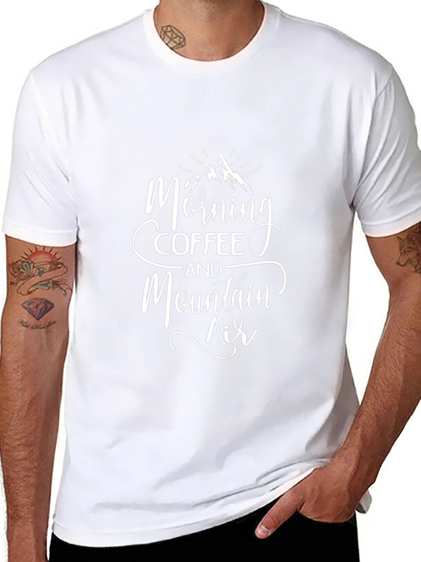 Morning Coffee & Mountain Air Graphic Tee
