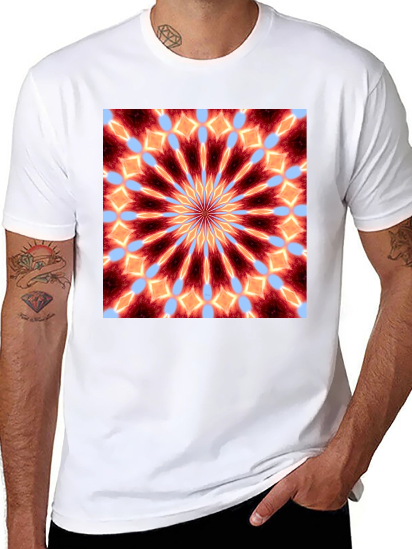 Kaleidoscope Mandala Graphic Tee - Unique Art Shirt