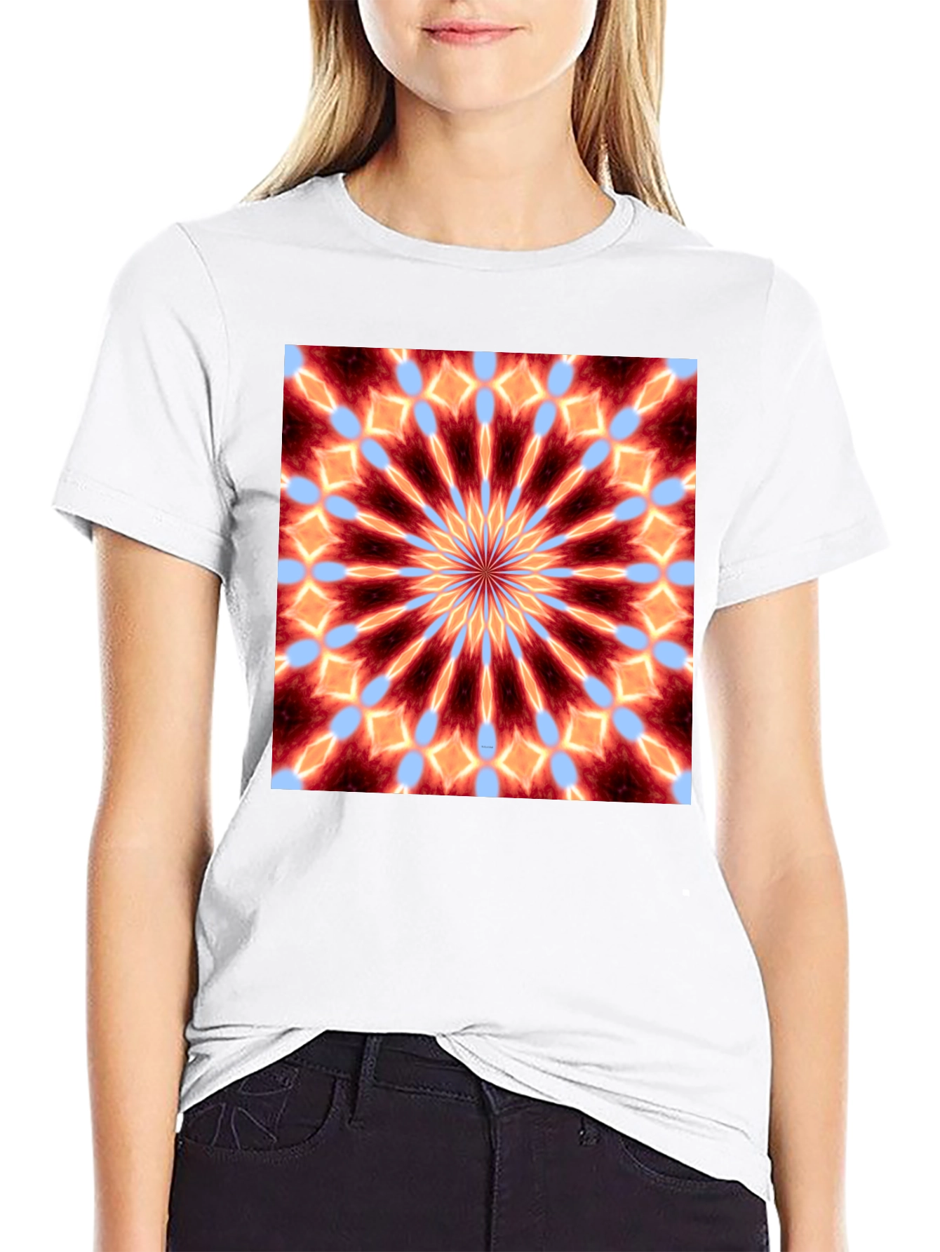 Kaleidoscope Mandala Graphic Tee - Unique Art Shirt
