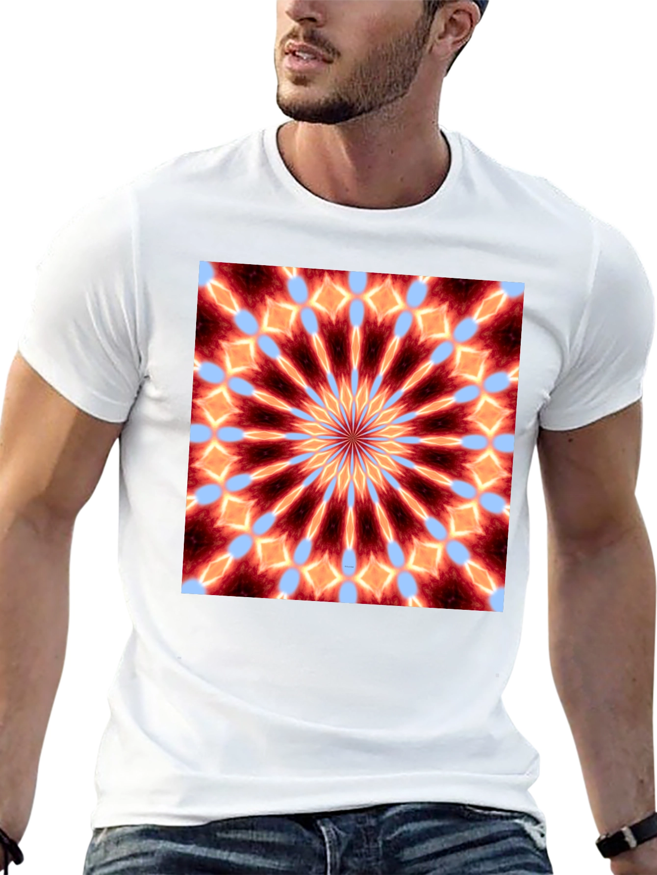 Kaleidoscope Mandala Graphic Tee - Unique Art Shirt