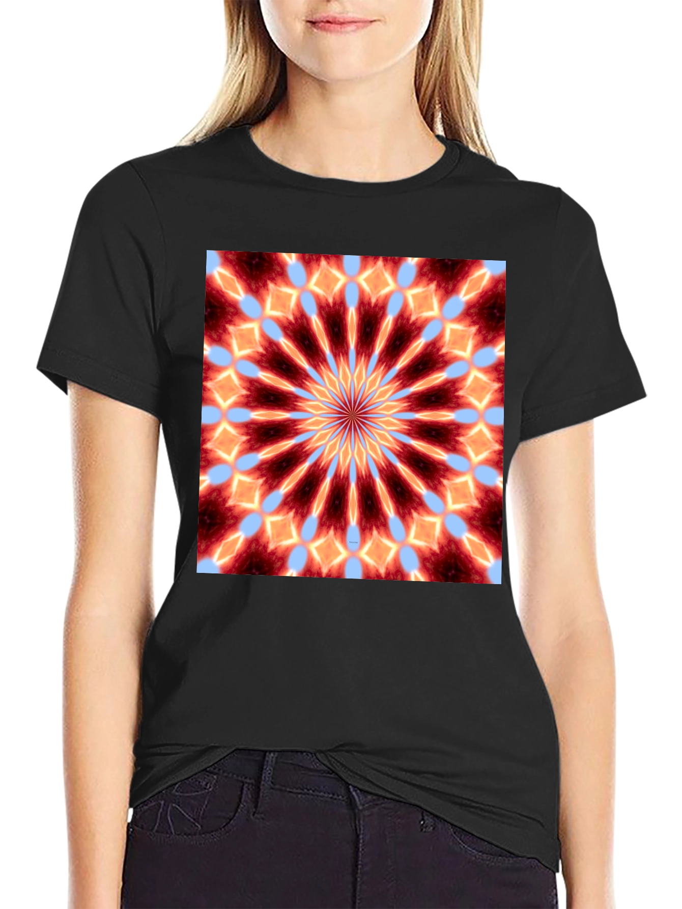 Kaleidoscope Mandala Graphic Tee - Unique Art Shirt