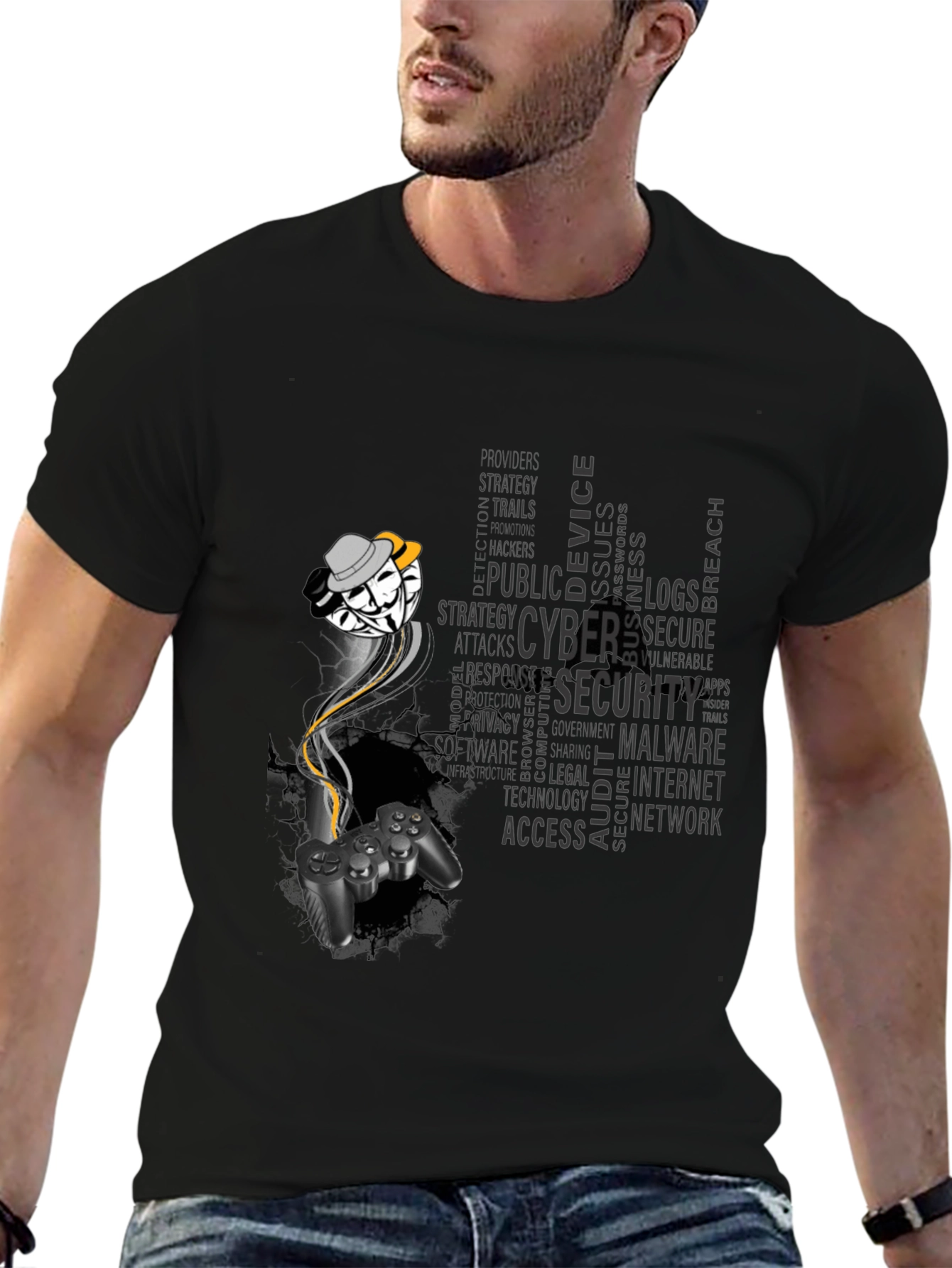 Cyber Security Gamer T-Shirt - Hack the System!