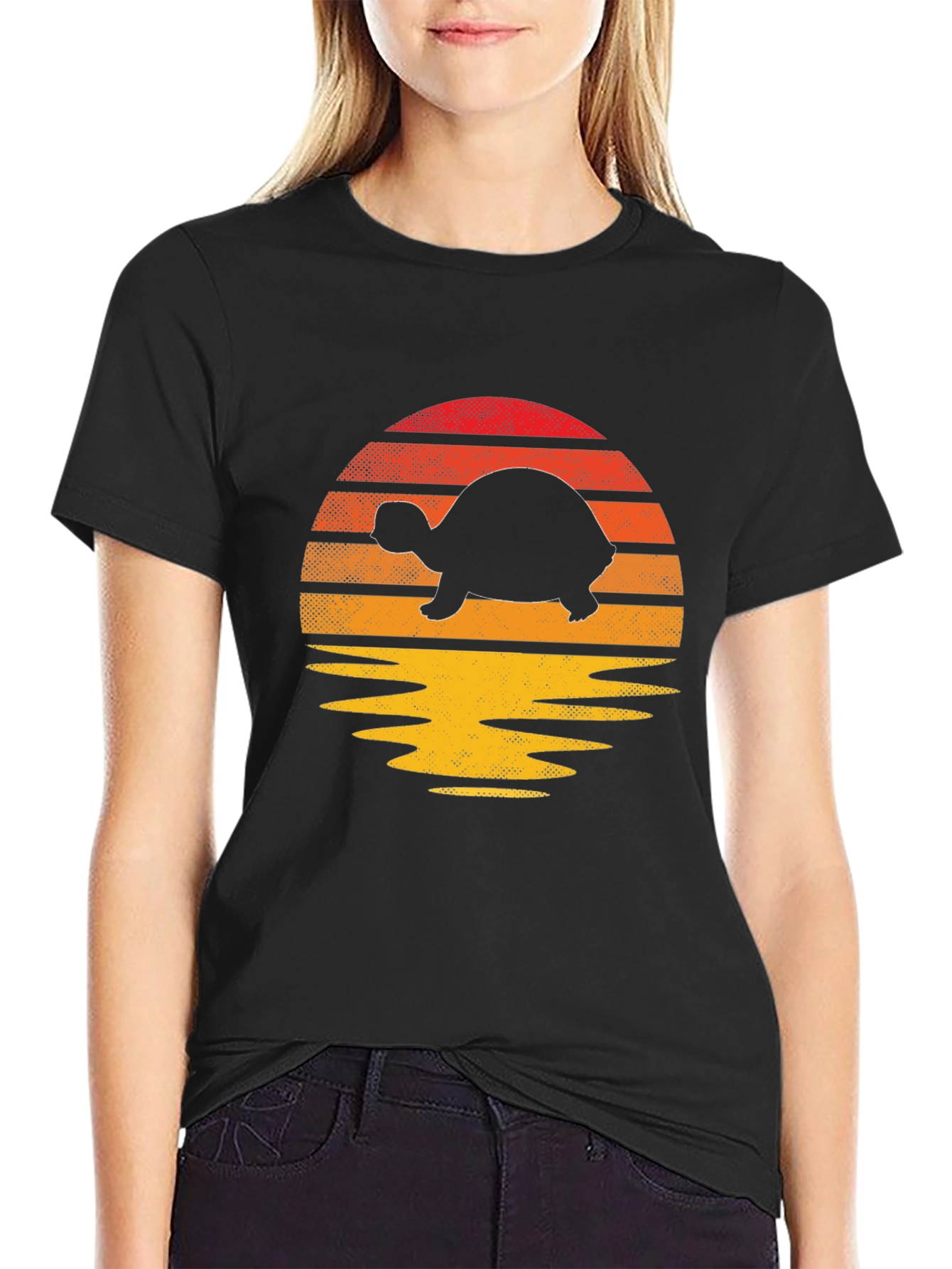 Turtle Sunset Graphic Tee - Relaxed Fit