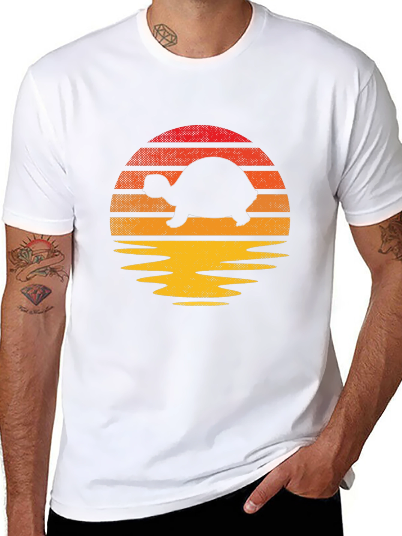 Turtle Sunset Graphic Tee - Relaxed Fit