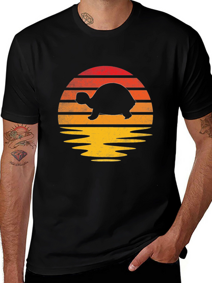 Turtle Sunset Graphic Tee - Relaxed Fit