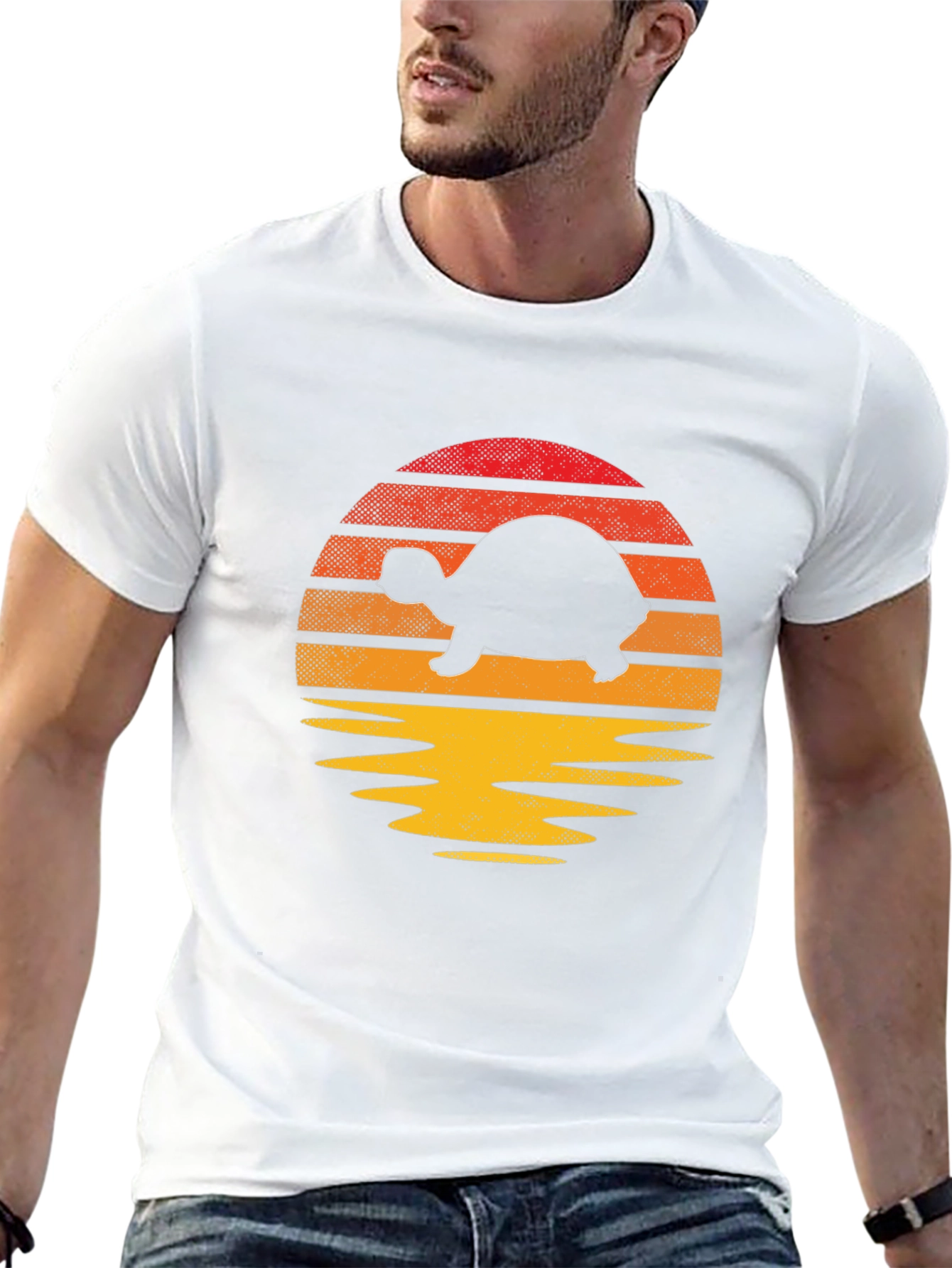 Turtle Sunset Graphic Tee - Relaxed Fit