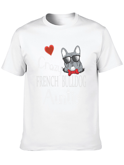 Crazy French Bulldog Auntie T-Shirt