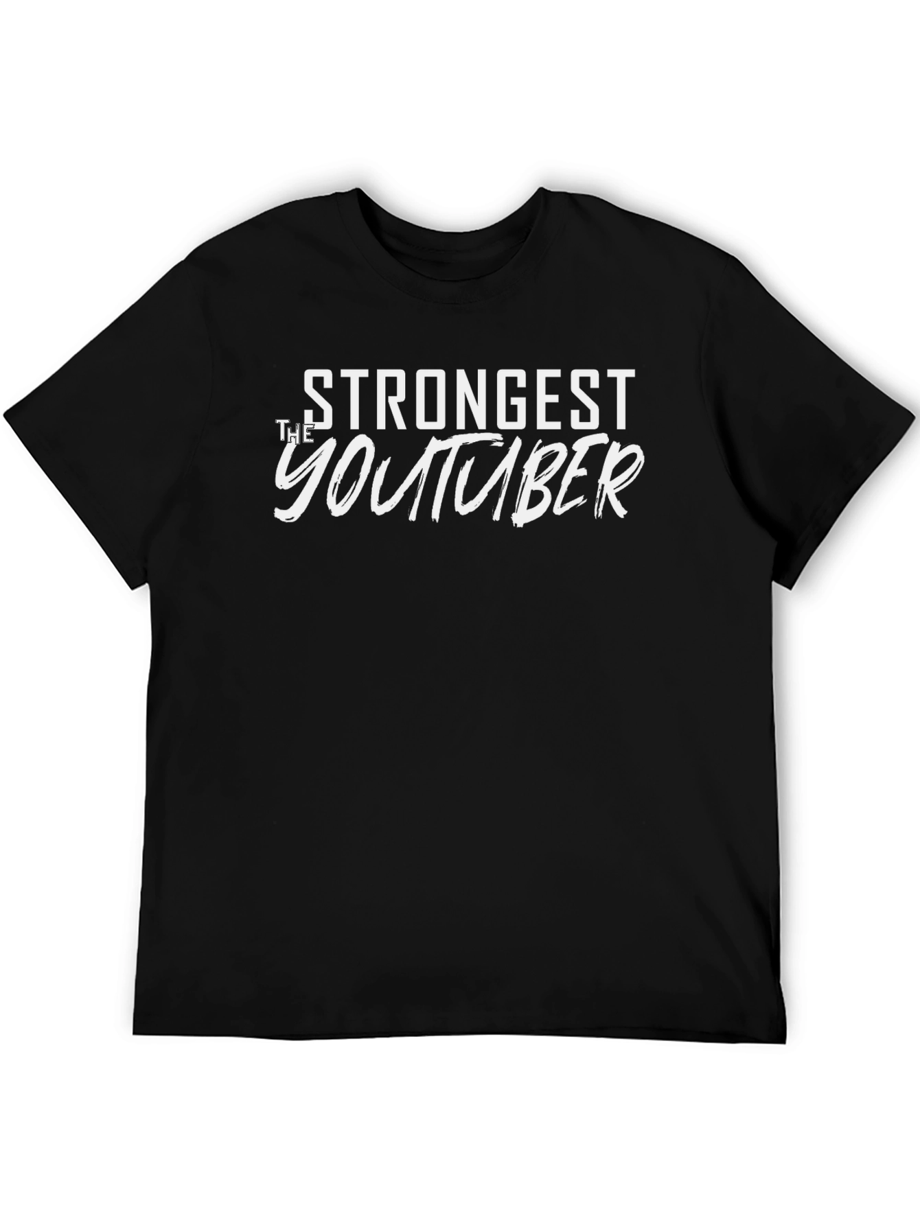 Strongest Youtuber Graphic Black Tee
