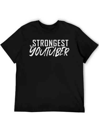 Strongest Youtuber Graphic Black Tee