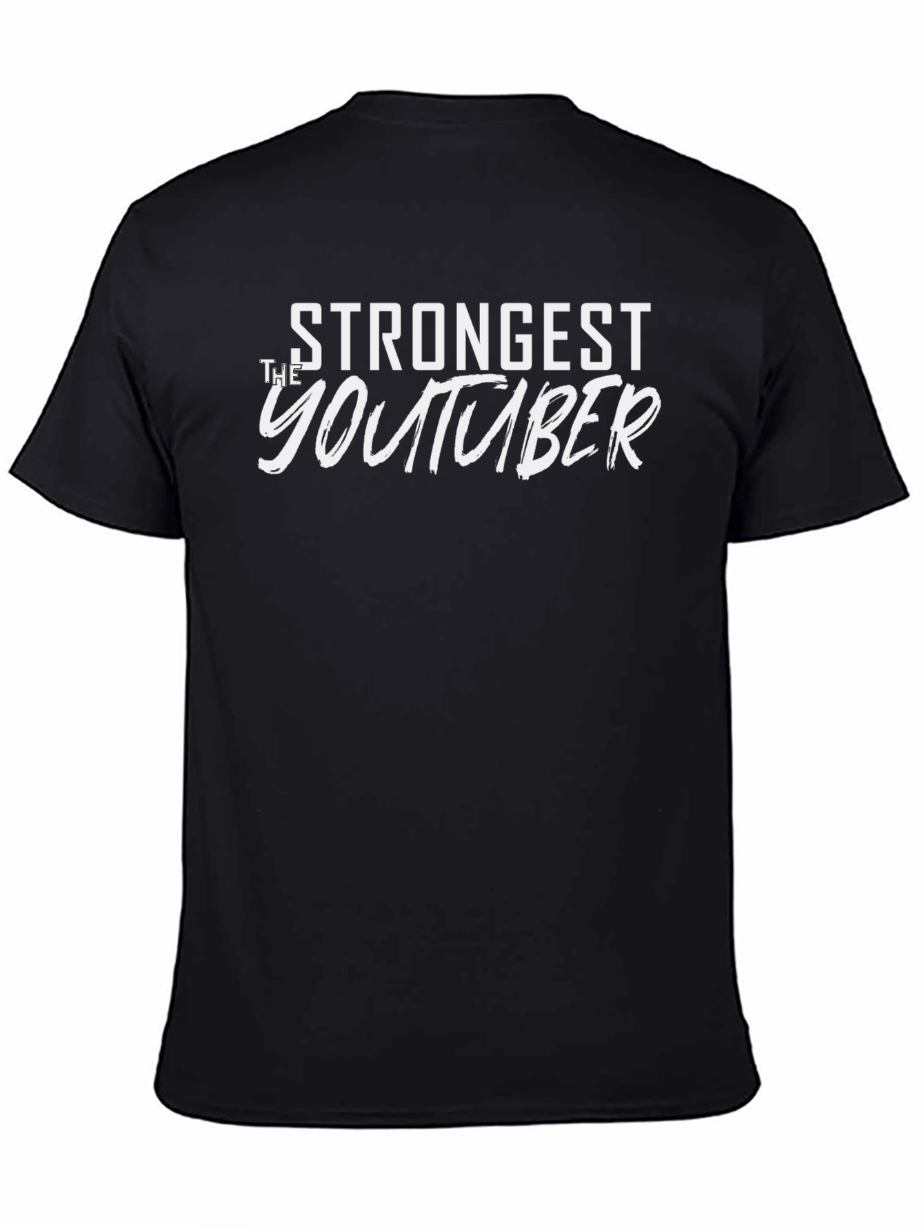 Strongest Youtuber Graphic Black Tee